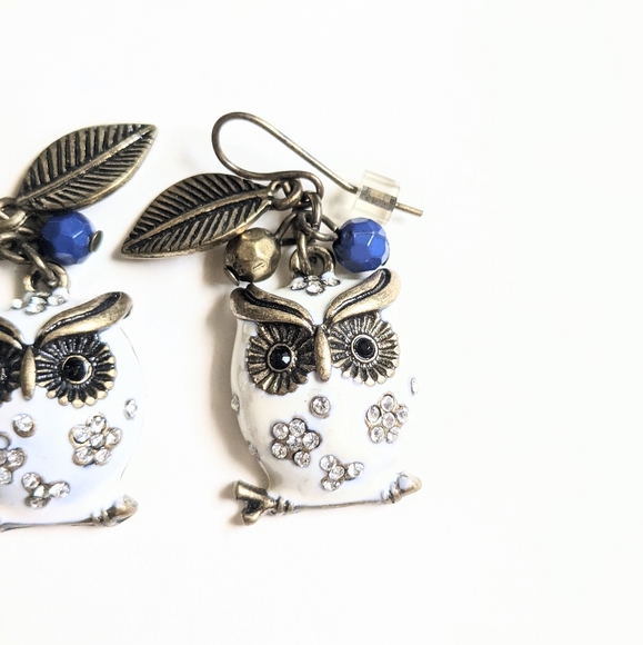 Owl Earrings with Jewels - Picture 3 of 6